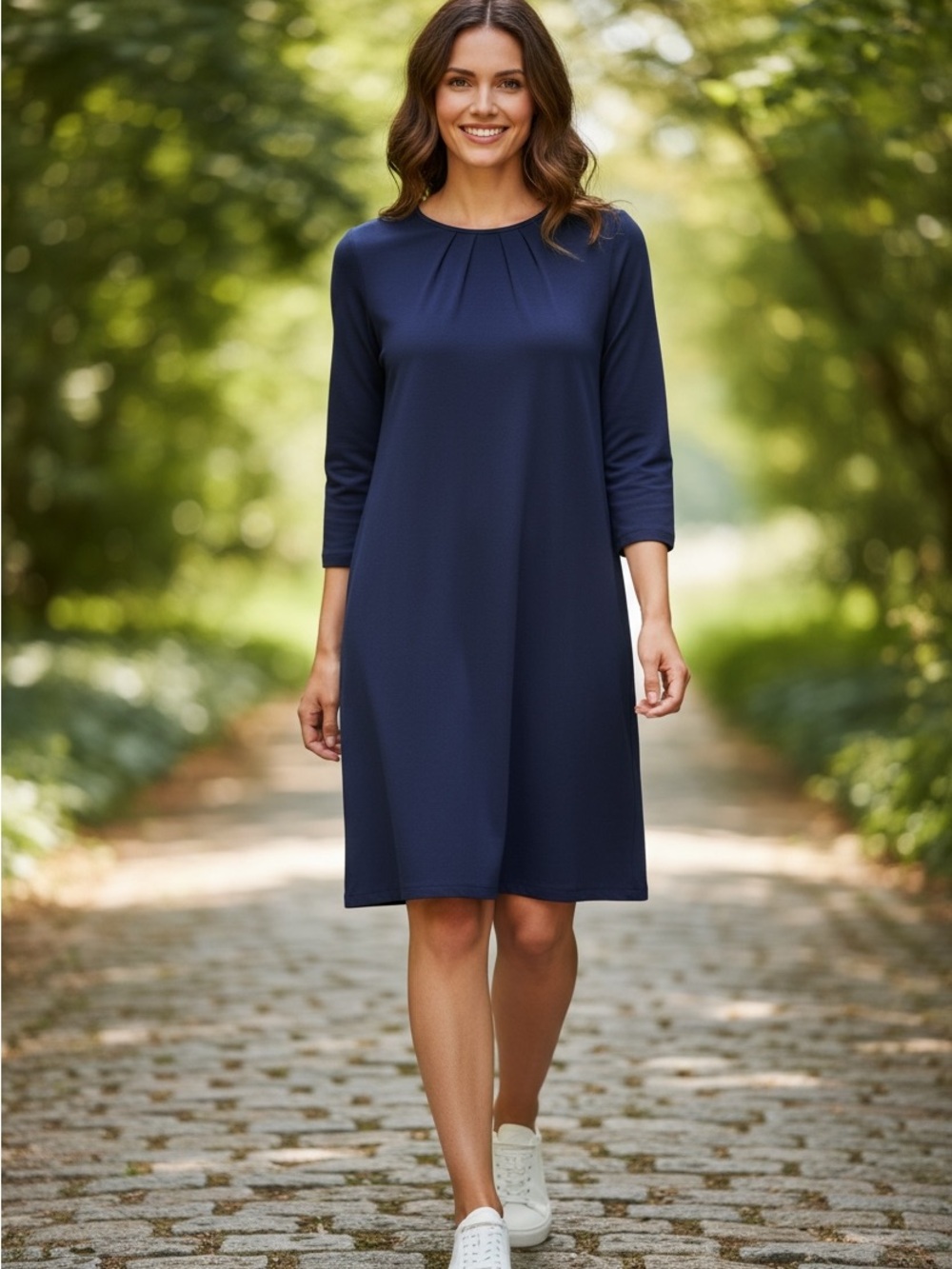 Gap Women's Classic Knee-Length Dress Navy Blue Size XXL